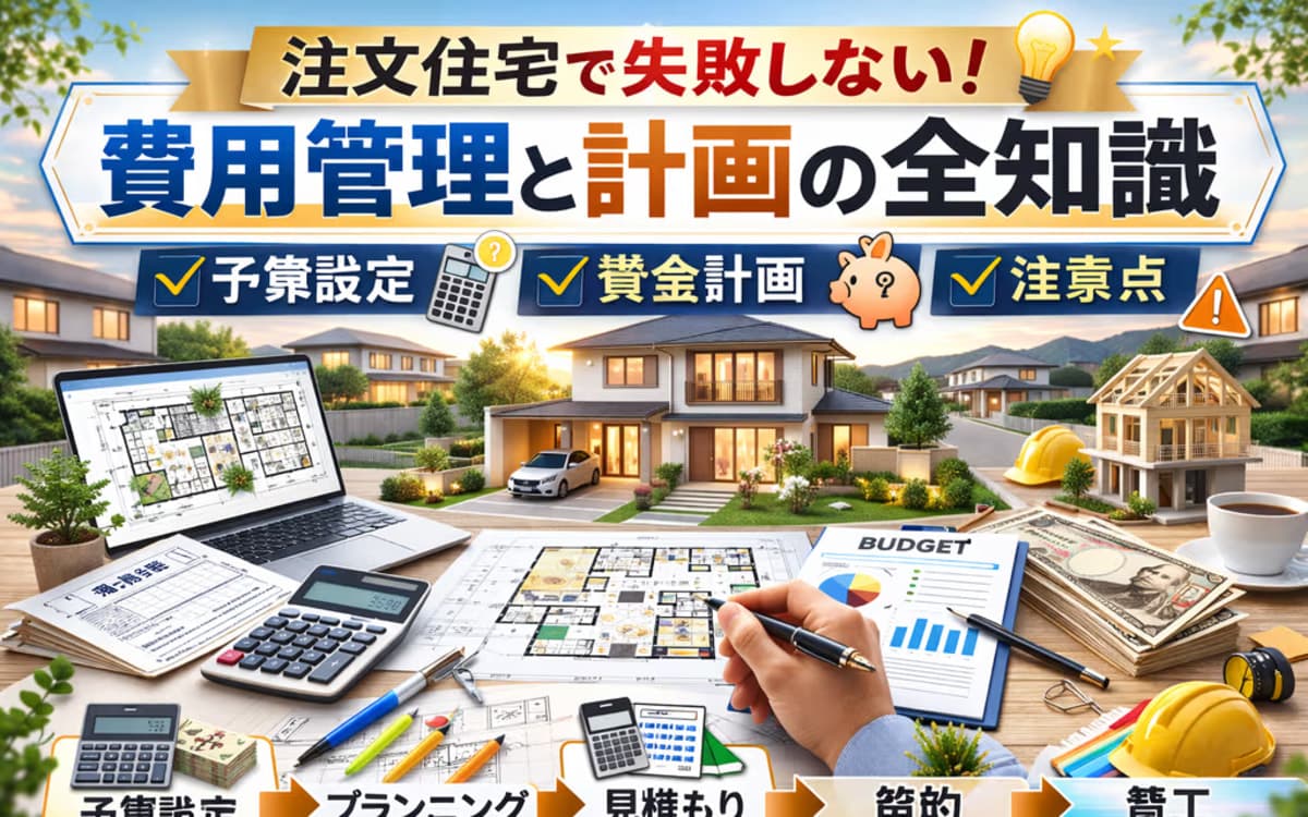 注文住宅で失敗しない!費用管理と計画の全知識