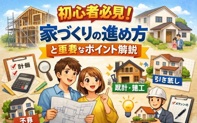 初心者必見!家づくりの進め方と重要なポイント解説